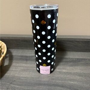 Kate Spade Black and White Polka Dot Tumbler